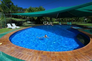 Enjoying a swim at South Alligator Resort